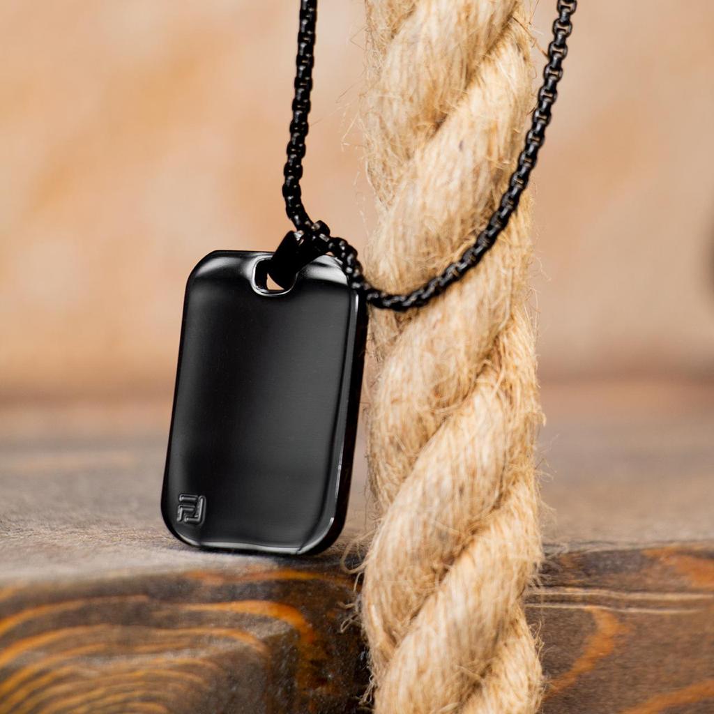 Classic ID Necklace in Black