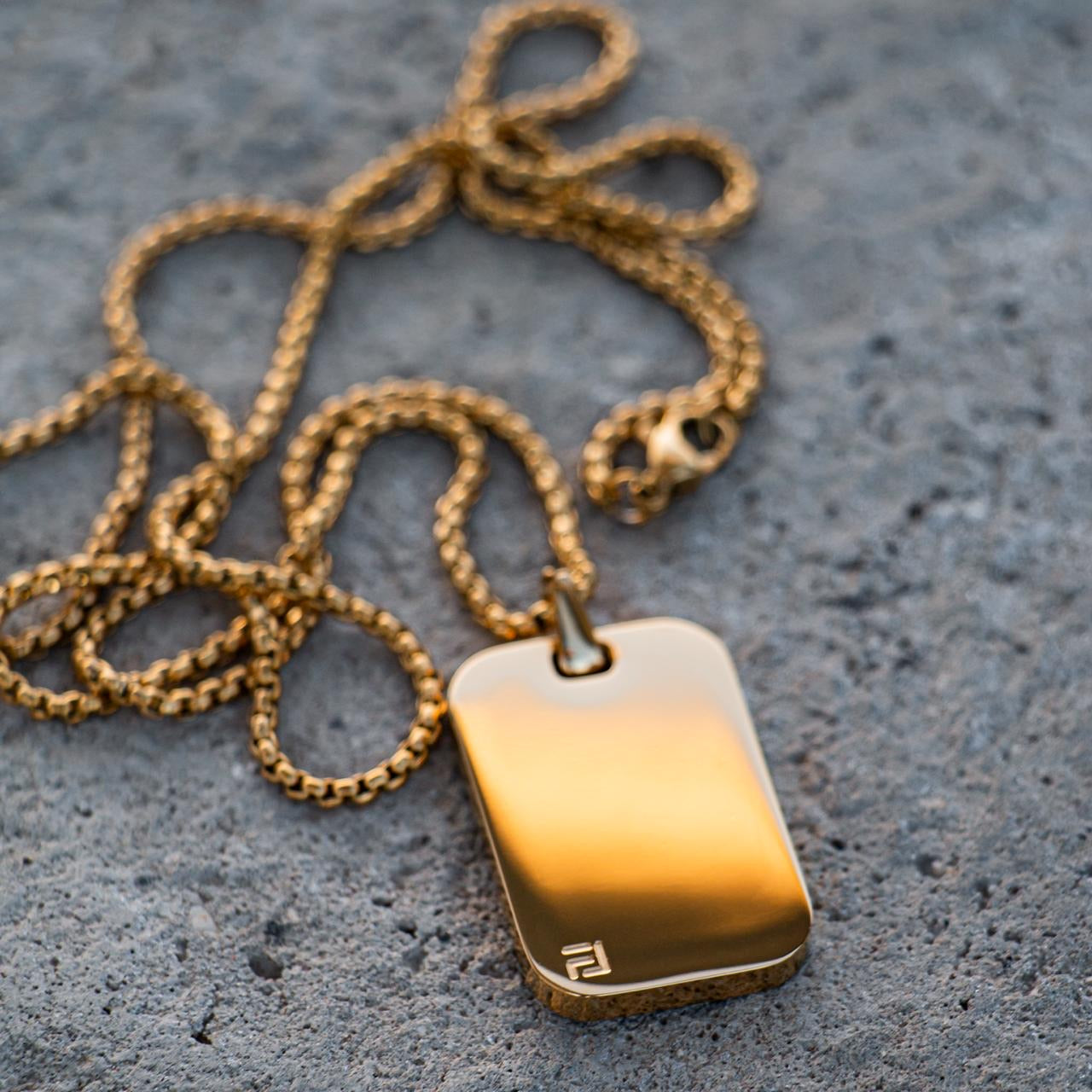 Classic ID Necklace in Gold